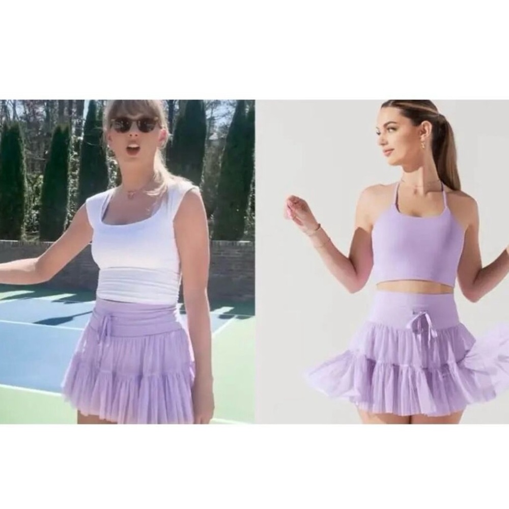 POPFLEX Purple Mini Skater Skirt